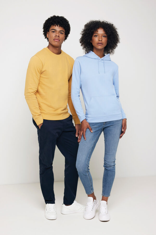 Iqoniq Zion recycled cotton crew neck - Ochre Yellow