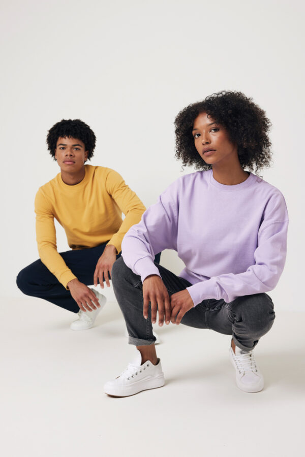 Iqoniq Zion recycled cotton crew neck - Ochre Yellow