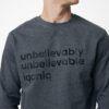 Iqoniq Denali recycled cotton crew neck undyed - Heather Anthracite