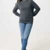 Iqoniq Denali recycled cotton crew neck undyed - Heather Anthracite