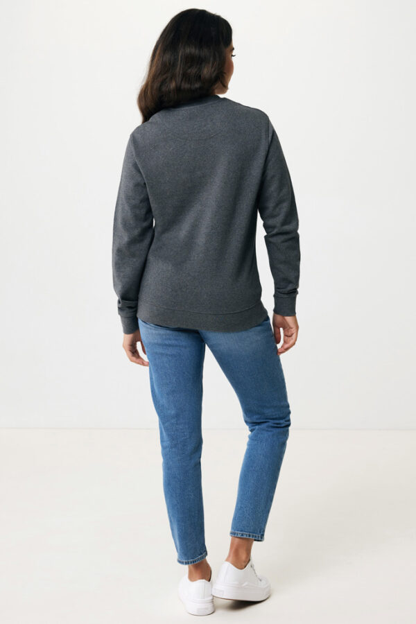 Iqoniq Denali recycled cotton crew neck undyed - Heather Anthracite