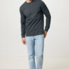 Iqoniq Denali recycled cotton crew neck undyed - Heather Anthracite