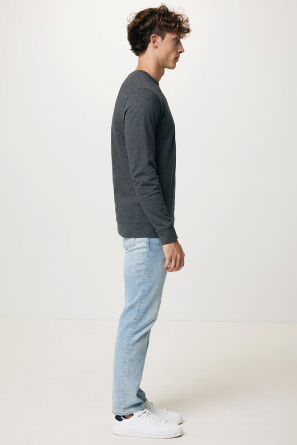 Iqoniq Denali recycled cotton crew neck undyed - Heather Anthracite