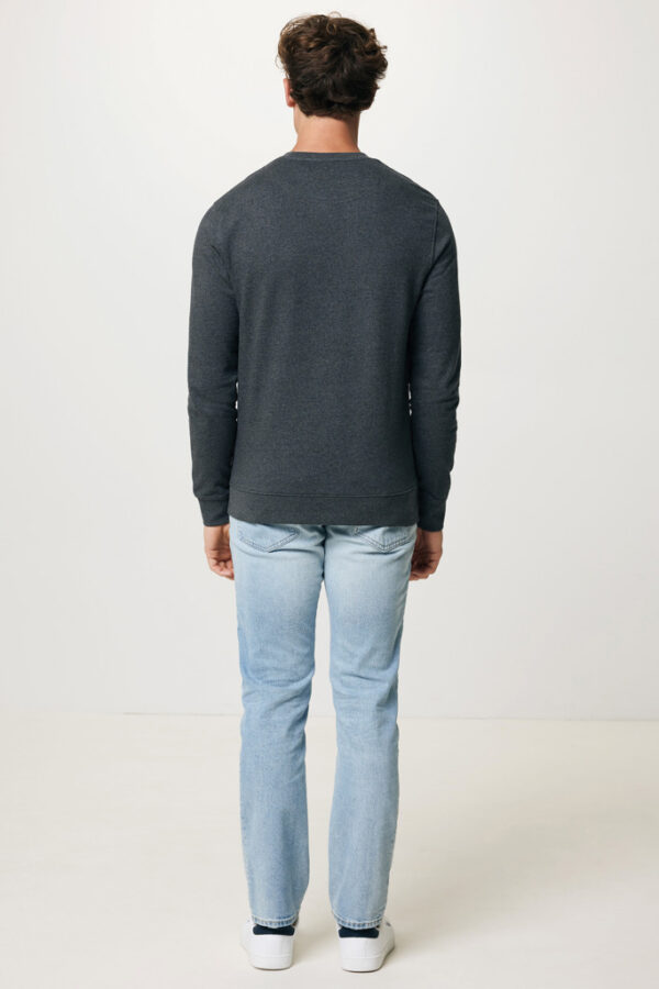 Iqoniq Denali recycled cotton crew neck undyed - Heather Anthracite