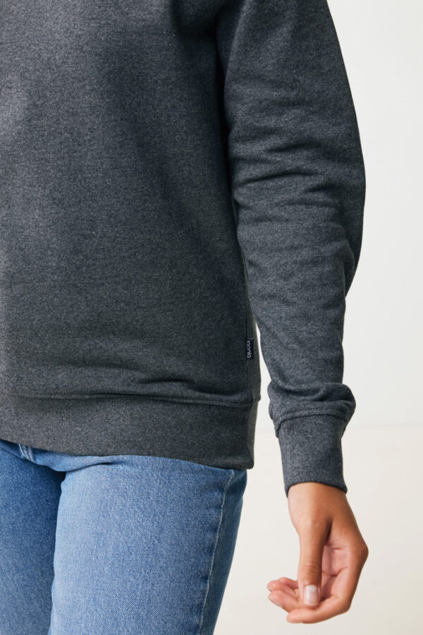 Iqoniq Denali recycled cotton crew neck undyed - Heather Anthracite