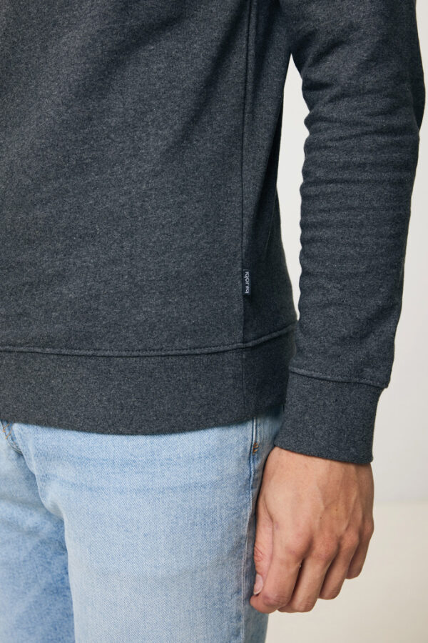 Iqoniq Denali recycled cotton crew neck undyed - Heather Anthracite