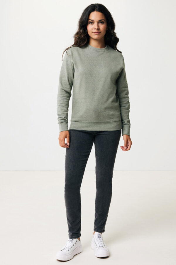 Iqoniq Denali recycled cotton crew neck undyed - Heather Green