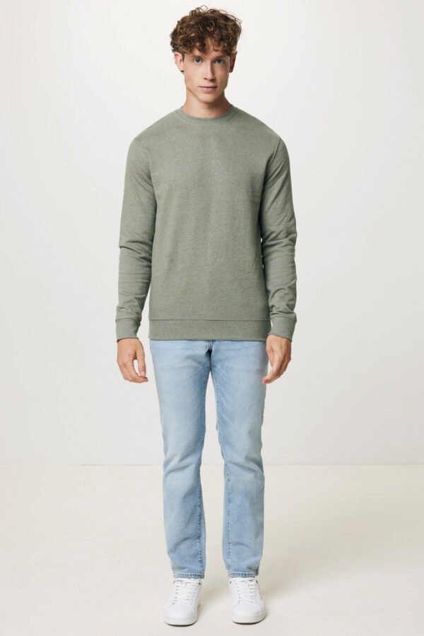 Iqoniq Denali recycled cotton crew neck undyed - Heather Green