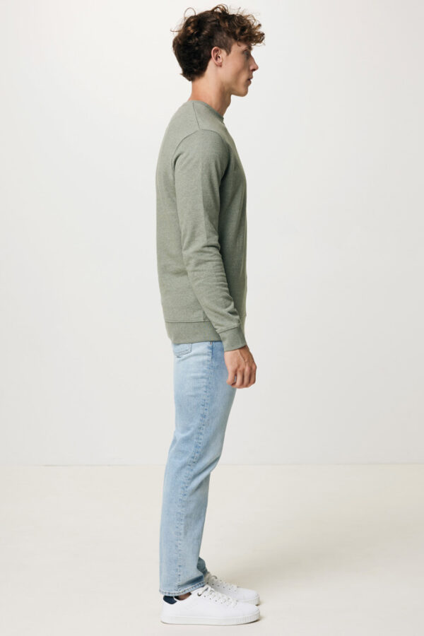 Iqoniq Denali recycled cotton crew neck undyed - Heather Green