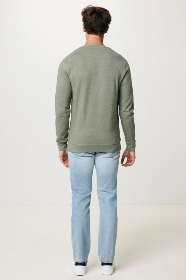 Iqoniq Denali recycled cotton crew neck undyed - Heather Green