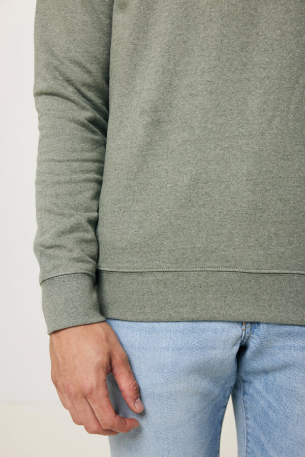 Iqoniq Denali recycled cotton crew neck undyed - Heather Green