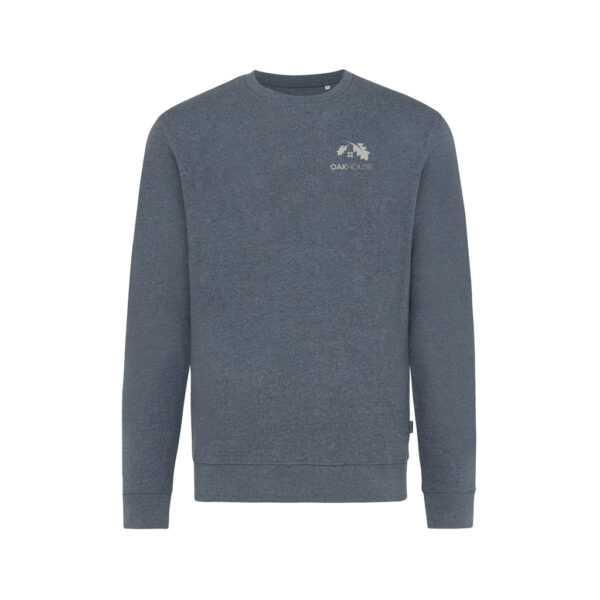 Iqoniq Denali recycled cotton crew neck undyed - Heather Navy