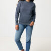 Iqoniq Denali recycled cotton crew neck undyed - Heather Navy