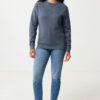 Iqoniq Denali recycled cotton crew neck undyed - Heather Navy