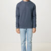 Iqoniq Denali recycled cotton crew neck undyed - Heather Navy