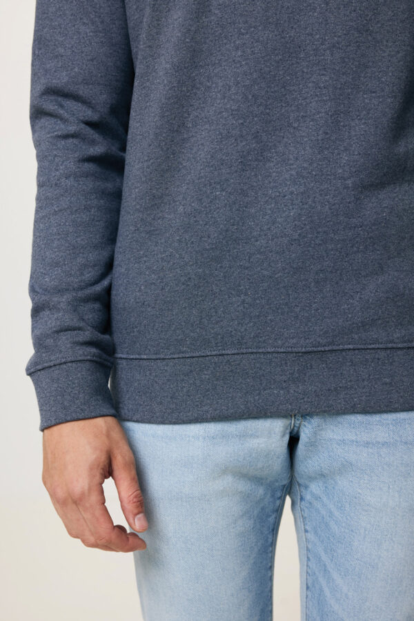 Iqoniq Denali recycled cotton crew neck undyed - Heather Navy