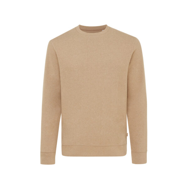 Iqoniq Denali recycled cotton crew neck undyed - Heather Brown