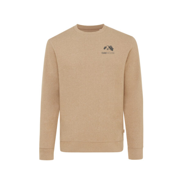 Iqoniq Denali recycled cotton crew neck undyed - Heather Brown