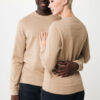 Iqoniq Denali recycled cotton crew neck undyed - Heather Brown