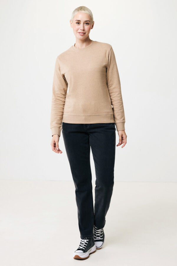 Iqoniq Denali recycled cotton crew neck undyed - Heather Brown