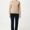 Iqoniq Denali recycled cotton crew neck undyed - Heather Brown