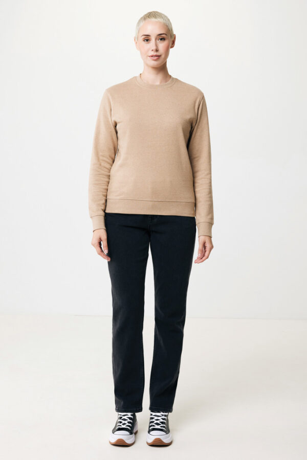 Iqoniq Denali recycled cotton crew neck undyed - Heather Brown