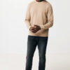 Iqoniq Denali recycled cotton crew neck undyed - Heather Brown