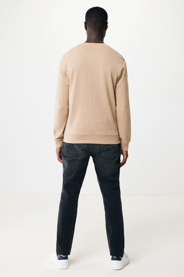 Iqoniq Denali recycled cotton crew neck undyed - Heather Brown