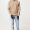 Iqoniq Denali recycled cotton crew neck undyed - Heather Brown