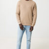 Iqoniq Denali recycled cotton crew neck undyed - Heather Brown