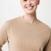 Iqoniq Denali recycled cotton crew neck undyed - Heather Brown