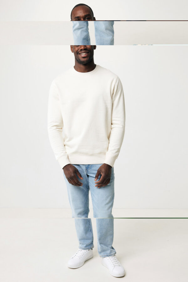 Iqoniq Denali recycled cotton crew neck undyed - Natural Raw