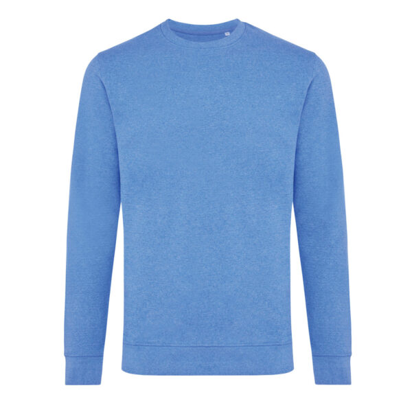 Iqoniq Denali recycled cotton crew neck undyed - Heather Blue