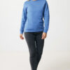 Iqoniq Denali recycled cotton crew neck undyed - Heather Blue