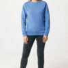 Iqoniq Denali recycled cotton crew neck undyed - Heather Blue