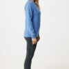 Iqoniq Denali recycled cotton crew neck undyed - Heather Blue