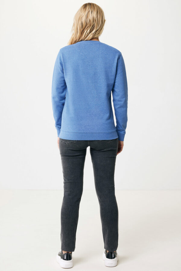 Iqoniq Denali recycled cotton crew neck undyed - Heather Blue