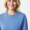 Iqoniq Denali recycled cotton crew neck undyed - Heather Blue