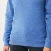 Iqoniq Denali recycled cotton crew neck undyed - Heather Blue