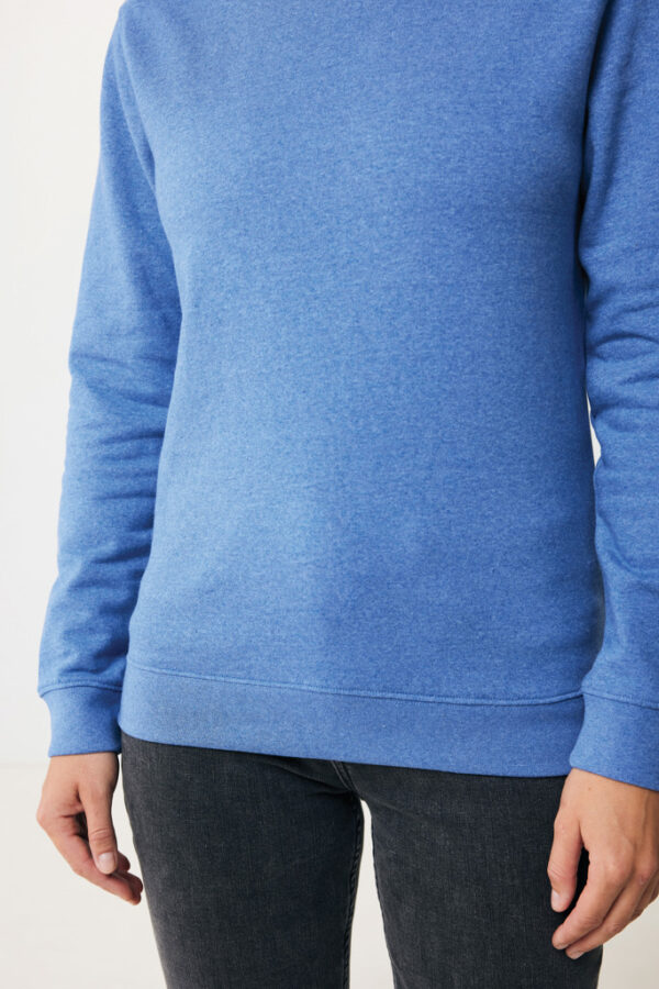 Iqoniq Denali recycled cotton crew neck undyed - Heather Blue