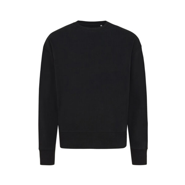 Iqoniq Kruger relaxed recycled cotton crew neck - Black