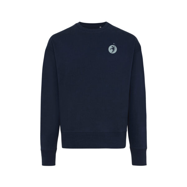 Iqoniq Kruger relaxed recycled cotton crew neck - Navy