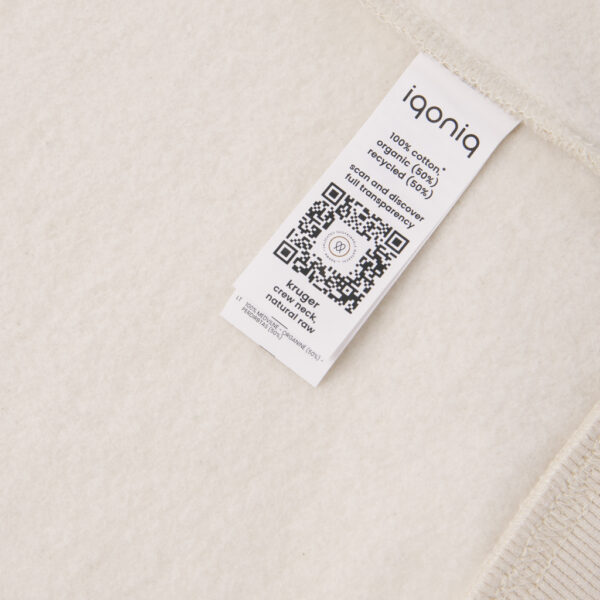 Iqoniq Kruger relaxed recycled cotton crew neck - Natural Raw