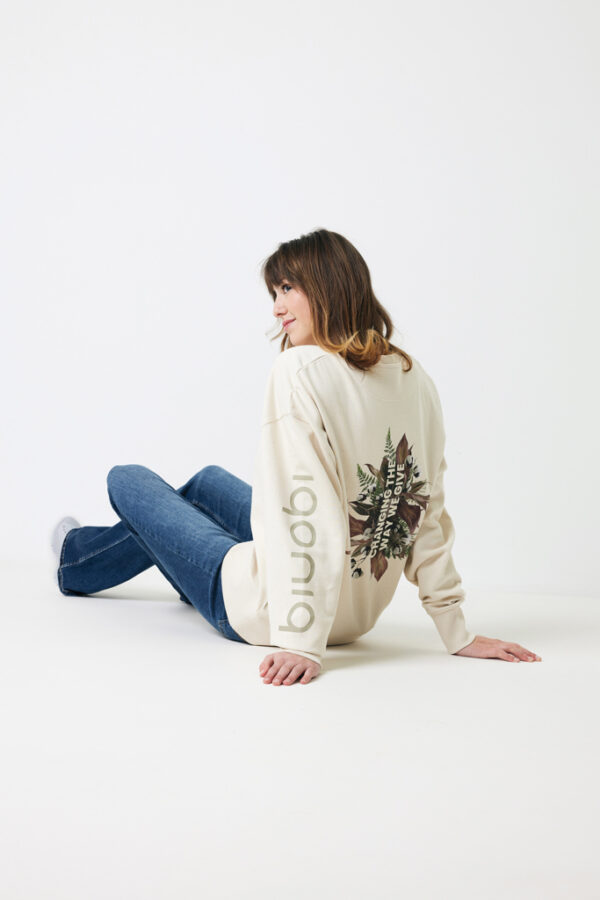 Iqoniq Kruger relaxed recycled cotton crew neck - Natural Raw