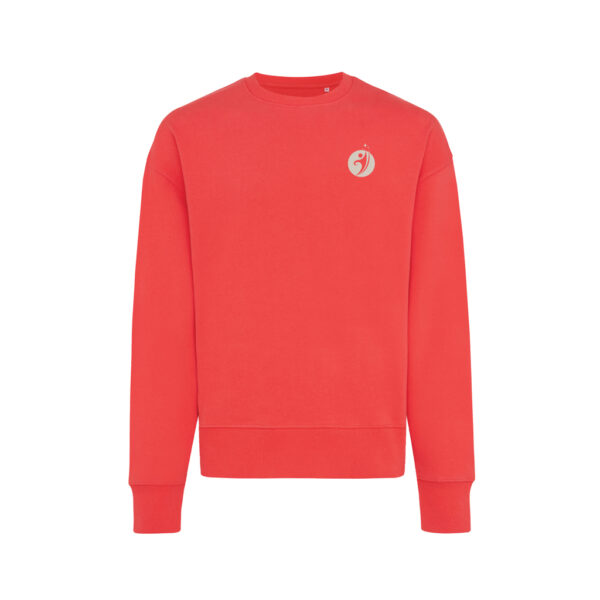 Iqoniq Kruger relaxed recycled cotton crew neck - Luscious Red