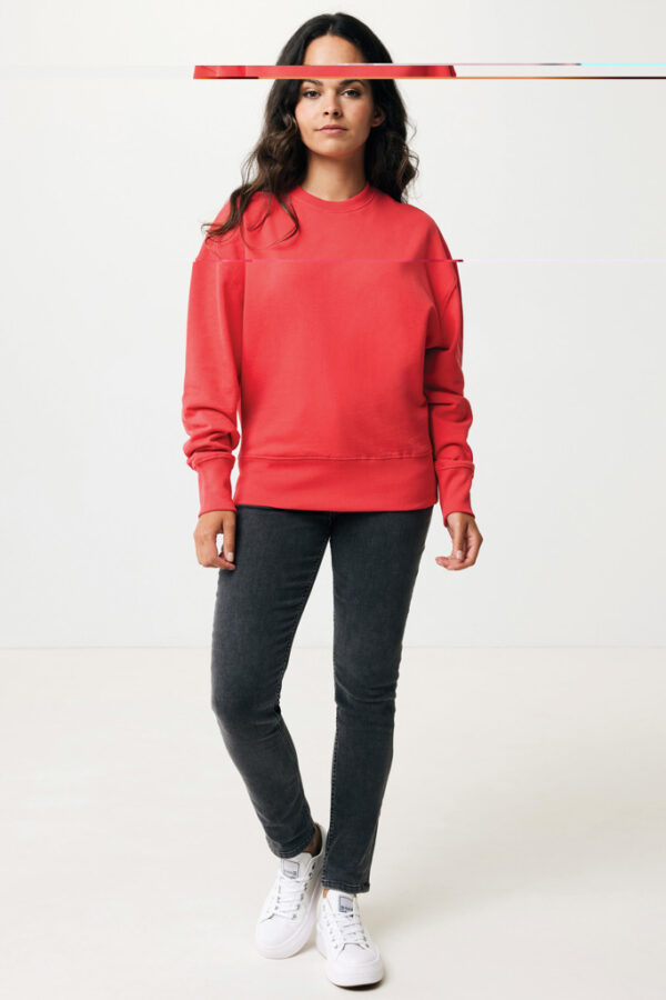 Iqoniq Kruger relaxed recycled cotton crew neck - Luscious Red