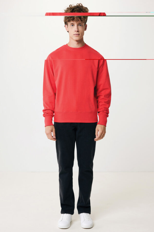 Iqoniq Kruger relaxed recycled cotton crew neck - Luscious Red