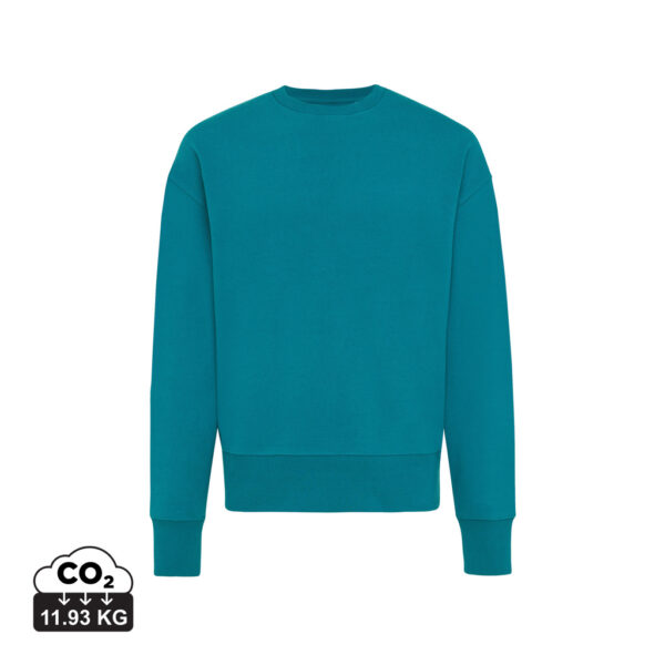 Iqoniq Kruger relaxed recycled cotton crew neck - Verdigris