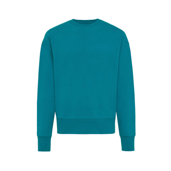 Iqoniq Kruger relaxed recycled cotton crew neck - Verdigris