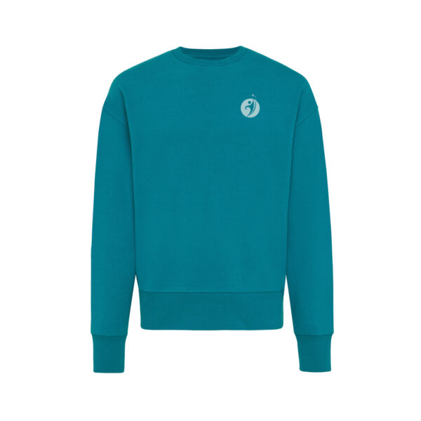 Iqoniq Kruger relaxed recycled cotton crew neck - Verdigris